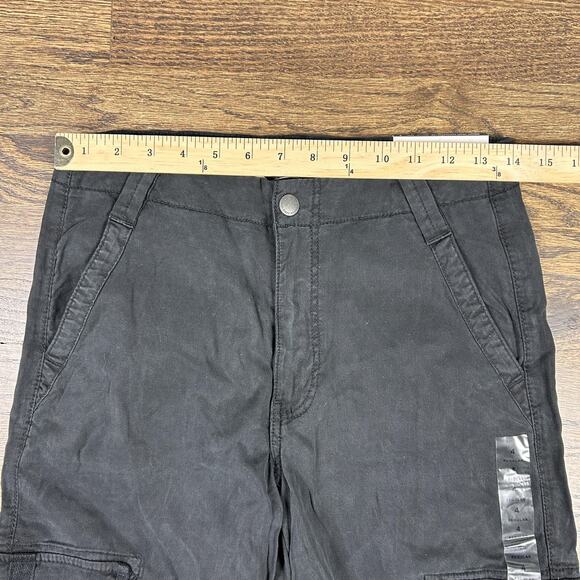 American Eagle Pants Womens 4 27W Black Dreamy Drape High Rise Wide Leg Cargo - Picture 4 of 9